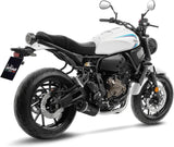 Complete Catalytic Exhaust System With Sound Certification Lv One Evo Steel Black Carbon Fiber End Cap - Leovince Compatible With Yamaha Mt-07 (2021-2024)