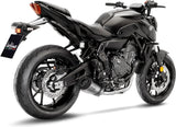 Complete Exhaust System Without Catalytic Converter And Without Sound Certification Lv One Evo Stainless Steel Carbon Fiber End Cap - Leovince Compatible With Yamaha Xsr 700 (2021-2024)