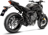 Complete Exhaust System Without Catalytic Converter And Without Sound Certification Lv One Evo Carbon Fiber Carbon Fiber End Cap - Leovince Compatible With Yamaha Mt-07 (2021-2024)