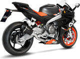 Complete Exhaust System Without Catalytic Converter And Without Sound Certification Lv Pro Carbon Fiber Carbon Fiber End Cap - Leovince Compatible With Aprilia Tuono 660 (2021-2024)