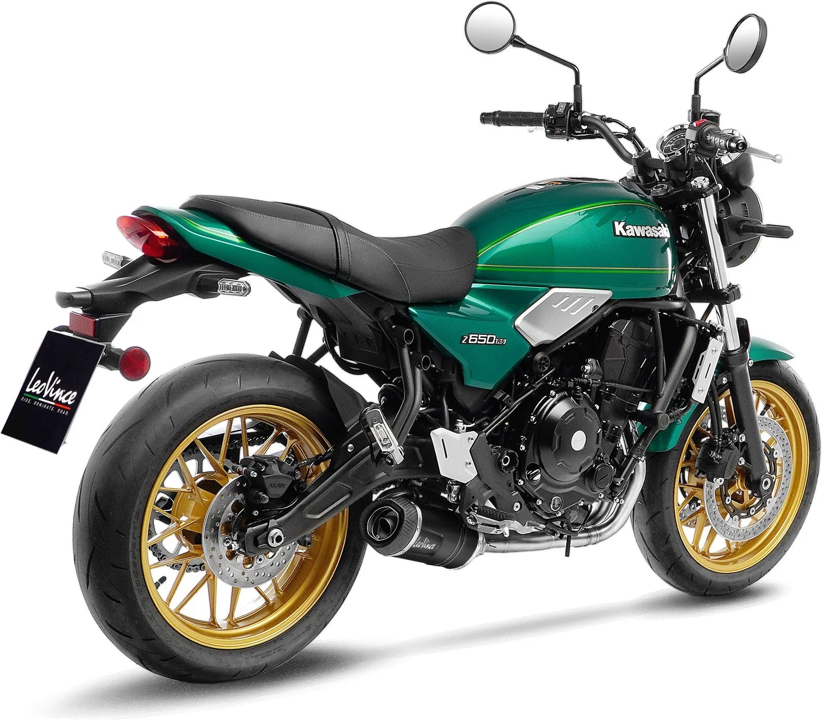 Complete Catalytic Exhaust System With Sound Certification Lv One Evo Steel Black Carbon Fiber End Cap - Leovince Compatible With Kawasaki Ninja 650 (2021-2026)