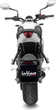 Complete Exhaust System Without Catalytic Converter And Without Sound Certification Lv One Evo Steel Black Carbon Fiber End Cap - Leovince Compatible With Triumph Tiger 660 Sport (2022-2024)