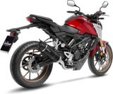 Complete Catalytic Exhaust System With Sound Certification Lv One Evo Steel Black Carbon Fiber End Cap - Leovince Compatible With Honda Cb 125 R Neo Sports Café (2021-2023)