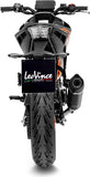 Exhaust Tip With Noise Certification Lv One Evo Steel Black Carbon Fiber End Cap - Leovince Compatible With Ktm 390 Duke (2021-2023)