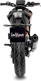 Exhaust Tip With Noise Certification Lv One Evo Stainless Steel Carbon Fiber End Cap - Leovince Compatible With Ktm 390 Duke (2021-2023)