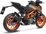 Exhaust Tip With Noise Certification Lv One Evo Carbon Fiber Carbon Fiber End Cap - Leovince Compatible With Ktm 125 Duke (2021-2023)