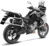 Exhaust Tip With Noise Certification Lv One Evo Steel Black Carbon Fiber End Cap - Leovince Compatible With Ktm 790 Adventure - R (2019-2020)