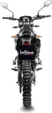 Exhaust Tip Without Sound Certification Lv One Evo Steel Black Carbon Fiber End Cap - Leovince Compatible With Aprilia Sx 125 (2021-2024)
