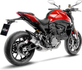 Exhaust Tip With Noise Certification Lv Pro Stainless Steel Carbon Fiber End Cap - Leovince Compatible With Ducati Monster 937 (2021-2024)
