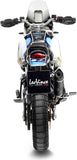 Exhaust Tip Without Sound Certification Lv One Evo Steel Black Carbon Fiber End Cap - Leovince Compatible With Ducati Desert-X (2022-2024)