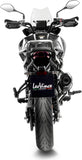Exhaust Tip With Noise Certification Lv One Evo Steel Black Carbon Fiber End Cap - Leovince Compatible With Benelli Trk 702 - X (2023-2024)