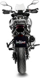 Exhaust Tip Without Sound Certification Lv One Evo Stainless Steel Carbon Fiber End Cap - Leovince Compatible With Benelli Trk 702 - X (2023-2024)