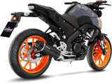 Complete Exhaust System Without Catalytic Converter And Without Sound Certification Lv One Evo Carbon Fiber Carbon Fiber End Cap - Leovince Compatible With Yamaha Xsr 125 (2021-2024)