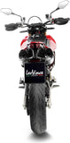 Dual Exhaust System Without Sound Certification Lv Pro Stainless Steel Carbon Fiber End Cap - Leovince Compatible With Ducati Hypermotard 698 Mono (2024-2026)