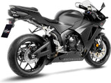 Exhaust Tip Without Sound Certification Lv One Evo Stainless Steel Carbon Fiber End Cap - Leovince Compatible With Honda Cbr 600 Rr (2024-2026)