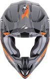 Off-Road Motorcycle Helmet Scorpion Exo Vx-16 Evo Air Polycarbonate Grey Orange Rod Size Xs