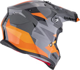 Off-Road Motorcycle Helmet Scorpion Exo Vx-16 Evo Air Polycarbonate Grey Orange Rod Size M
