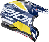 Off-Road Motorcycle Helmet Scorpion Exo Vx-16 Evo Air Polycarbonate White Blue Yellow Analog Size Xl
