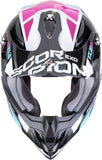 Off-Road Motorcycle Helmet Scorpion Exo Vx-16 Evo Air Polycarbonate Metallic Black Blue Pink Analog Size S