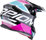Off-Road Motorcycle Helmet Scorpion Exo Vx-16 Evo Air Polycarbonate Metallic Black Blue Pink Analog Size L