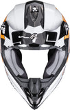 Off-Road Motorcycle Helmet Scorpion Exo Vx-16 Evo Air Polycarbonate Black Orange Lignes Size Xxl