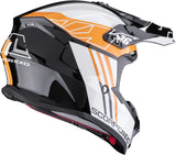 Off-Road Motorcycle Helmet Scorpion Exo Vx-16 Evo Air Polycarbonate Black Orange Lignes Size Xxl