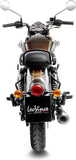 Exhaust Tip Without Sound Certification Classic Racer Steel Black Stainless Steel End Cap - Leovince Compatible With Royal Enfield Classic 350 (2021-2024)