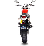 Exhaust Tip Without Sound Certification Lv-10 Steel Black Stainless Steel End Cap - Leovince Compatible With Ducati Scrambler 800 Desert Sled (2017-2020)