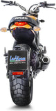 Exhaust Tip Without Sound Certification Lv-10 Steel Black Stainless Steel End Cap - Leovince Compatible With Ducati Scrambler 800 - Full Throttle (2017-2020)