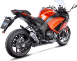 Dual Exhaust System With Sound Certification Lv-10 Stainless Steel Stainless Steel End Cap - Leovince Compatible With Kawasaki Z 1000 Sx (2017-2020)