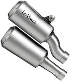 Dual Exhaust System With Sound Certification Lv-10 Stainless Steel Stainless Steel End Cap - Leovince Compatible With Triumph Speed Triple 1200 Rr - Rs (2021-2024)