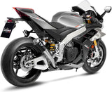 Exhaust Tip Without Sound Certification Lv-10 Carbon Fiber Stainless Steel End Cap - Leovince Compatible With Aprilia Tuono V4 1100 (2021-2024)