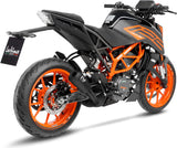 Exhaust Tip Without Sound Certification Lv-10 Steel Full Black Steel Black End Cap - Leovince Compatible With Ktm 125 Duke (2021-2023)