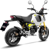 Complete Exhaust System Without Catalytic Converter And Without Sound Certification Lv-10 Carbon Fiber Stainless Steel End Cap - Leovince Compatible With Honda Grom 125 (2022-2024)
