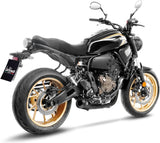 Complete Exhaust System Without Catalytic Converter And Without Sound Certification Lv-10 Steel Full Black Steel Black End Cap - Leovince Compatible With Yamaha Yzf-R7 700 (2021-2024)