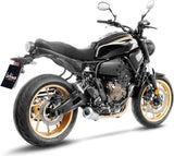 Complete Exhaust System Without Catalytic Converter And Without Sound Certification Lv-10 Stainless Steel Stainless Steel End Cap - Leovince Compatible With Yamaha Yzf-R7 700 (2021-2024)