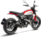 Exhaust Tip With Noise Certification Lv-10 Carbon Fiber Stainless Steel End Cap - Leovince Compatible With Ducati Scrambler 800 Night Shift (2023-2024)