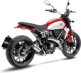Exhaust Tip With Noise Certification Lv-10 Stainless Steel Stainless Steel End Cap - Leovince Compatible With Ducati Scrambler 800 Night Shift (2023-2024)