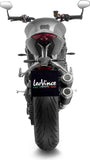 Dual Exhaust System With Sound Certification Lv-10 Steel Black Stainless Steel End Cap - Leovince Compatible With Triumph Speed Triple 1200 Rr - Rs - Rx (2025-2026)