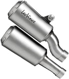 Dual Exhaust System With Sound Certification Lv-10 Stainless Steel Stainless Steel End Cap - Leovince Compatible With Triumph Speed Triple 1200 Rr - Rs - Rx (2025-2026)