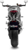 Dual Exhaust System With Sound Certification Lv-10 Stainless Steel Stainless Steel End Cap - Leovince Compatible With Triumph Speed Triple 1200 Rr - Rs - Rx (2025-2026)