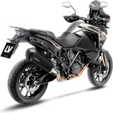 Exhaust Tip With Noise Certification Lv-12 R Steel Black Carbon Fiber End Cap - Leovince Compatible With Ktm 1290 Super Adventure (2015-2016)