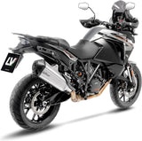 Exhaust Tip With Noise Certification Lv-12 R Stainless Steel Carbon Fiber End Cap - Leovince Compatible With Ktm 1290 Super Adventure R - S (2017-2020)