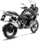 Exhaust Tip Without Sound Certification Lv-12 R Stainless Steel Carbon Fiber End Cap - Leovince Compatible With Bmw R 1200 Gs (2013-2016)