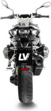 Exhaust Tip With Noise Certification Lv-12 R Steel Black Carbon Fiber End Cap - Leovince Compatible With Bmw R 1250 - Rs (2019-2025)