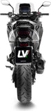 Exhaust Tip Without Sound Certification Lv-12 R Steel Black Carbon Fiber End Cap - Leovince Compatible With Honda Nt 1100 (2025-2026)