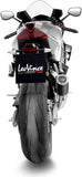 Exhaust Tip Without Sound Certification Lv Corsa S Steel Black Stainless Steel End Cap - Leovince Compatible With Aprilia Tuono V4 1100 (2019-2020)