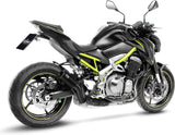 Exhaust Tip With Noise Certification Lv Corsa S Steel Full Black Steel Black End Cap - Leovince Compatible With Kawasaki Z 900 (2017-2019)