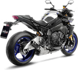 Exhaust Tip Without Sound Certification Lv Corsa Steel Black Stainless Steel End Cap - Leovince Compatible With Yamaha Fz-10 - Sp (2016-2020)