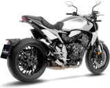 Exhaust Tip Without Sound Certification Lv Corsa Steel Black Stainless Steel End Cap - Leovince Compatible With Honda Cb 1000 R Neo Sports Café (2018-2024)